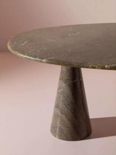 Angelo Mangiarotti Angelo Mangiarotti oval marble table model M1 by Tisettanta Italy 1970s