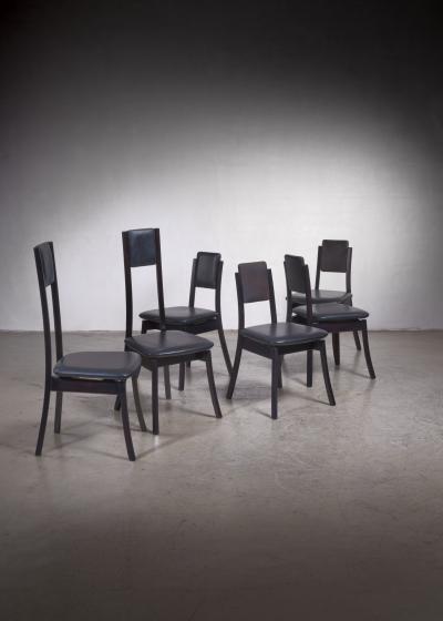 Angelo Mangiarotti Angelo Mangiarotti set of six dining chairs Italy