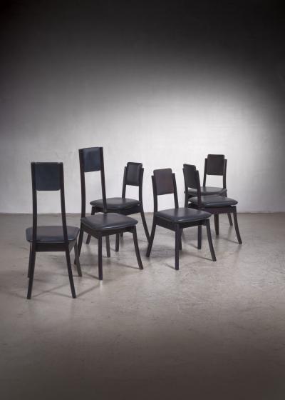 Angelo Mangiarotti Angelo Mangiarotti set of six dining chairs Italy