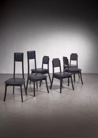 Angelo Mangiarotti Angelo Mangiarotti set of six dining chairs Italy