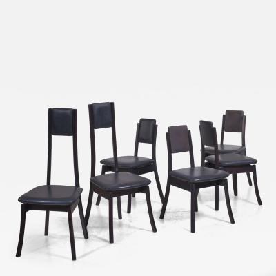 Angelo Mangiarotti Angelo Mangiarotti set of six dining chairs Italy