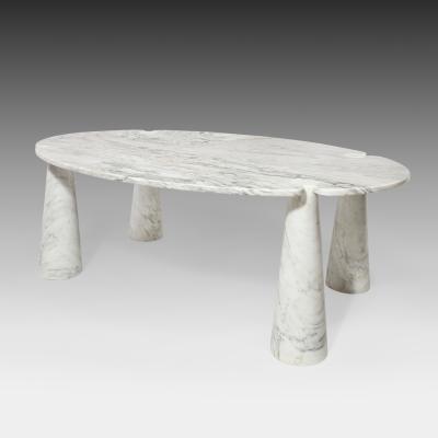 Angelo Mangiarotti Carrara Marble Dining Table from Eros Series by Angelo Mangiarotti