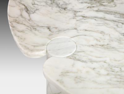 Angelo Mangiarotti Carrara Marble Dining Table from Eros Series by Angelo Mangiarotti