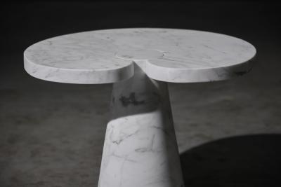 Angelo Mangiarotti Carrara Marble Side Table by Angelo Mangiarotti for Skipper Italy 1970s