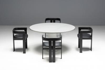 Angelo Mangiarotti Eros White Marble Dining Table by Angelo Mangiarotti for Skipper Italy 1970s