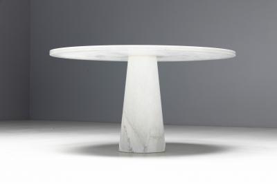 Angelo Mangiarotti Eros White Marble Dining Table by Angelo Mangiarotti for Skipper Italy 1970s