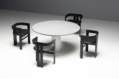 Angelo Mangiarotti Eros White Marble Dining Table by Angelo Mangiarotti for Skipper Italy 1970s