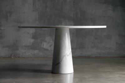 Angelo Mangiarotti Eros White Marble Dining Table by Angelo Mangiarotti for Skipper Italy 1970s