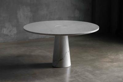 Angelo Mangiarotti Eros White Marble Dining Table by Angelo Mangiarotti for Skipper Italy 1970s