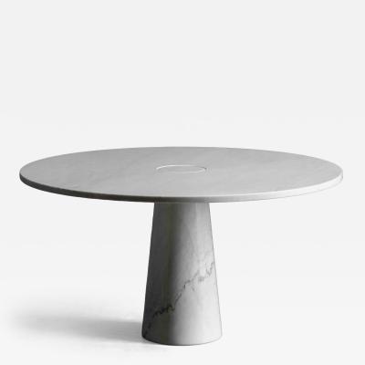 Angelo Mangiarotti Eros White Marble Dining Table by Angelo Mangiarotti for Skipper Italy 1970s