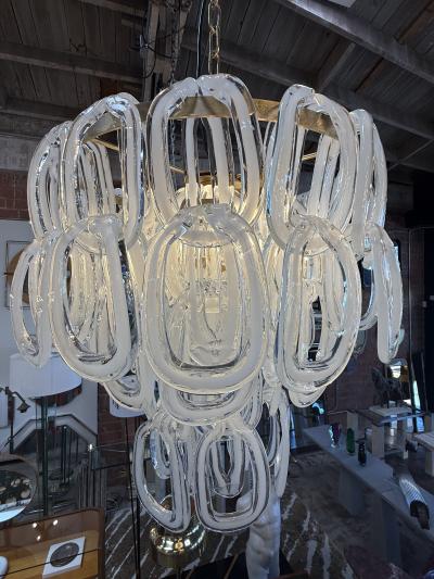 Angelo Mangiarotti Giogali Murano Glass Chandelier by Angelo Mangiarotti for Vistosi