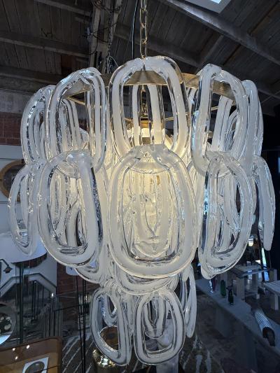 Angelo Mangiarotti Giogali Murano Glass Chandelier by Angelo Mangiarotti for Vistosi