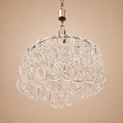 Angelo Mangiarotti Giogali Murano Glass Chandelier for Vistosi 1970 Italy