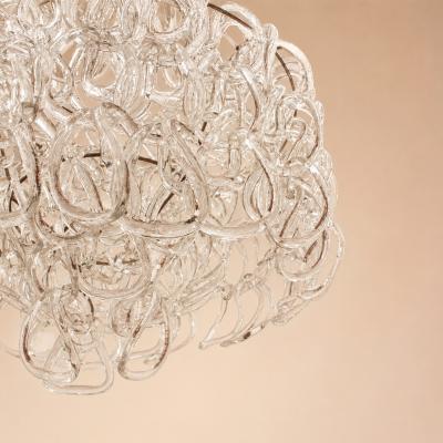 Angelo Mangiarotti Giogali Murano Glass Chandelier for Vistosi 1970 Italy