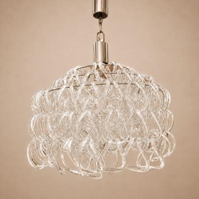 Angelo Mangiarotti Giogali Murano Glass Chandelier for Vistosi 1970 Italy