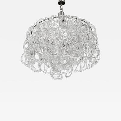 Angelo Mangiarotti Giogali Murano Glass Chandelier for Vistosi 1970 Italy