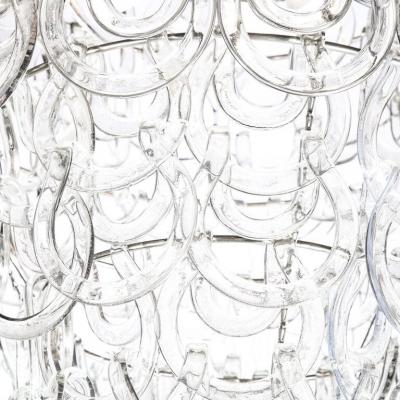 Angelo Mangiarotti Handblown Murano Glass Giogali Link Chandelier by Mangiarotti for Vistosi
