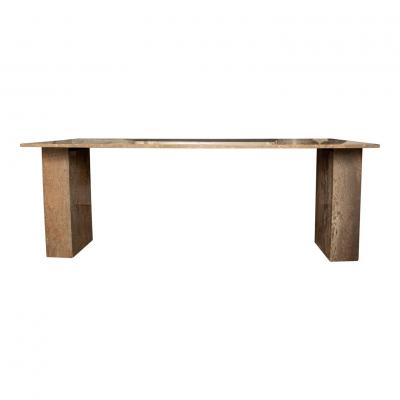 Angelo Mangiarotti Italian Modern Travertine Center Table or Desk Designed by Angelo Mangiarotti