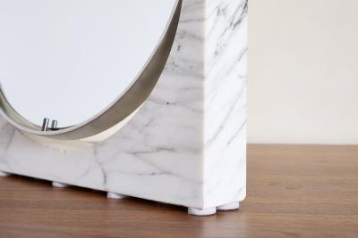 Angelo Mangiarotti Marble Vanity Mirror by Angelo Mangiarotti