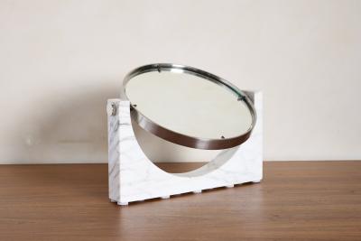 Angelo Mangiarotti Marble Vanity Mirror by Angelo Mangiarotti