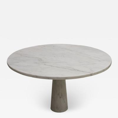 Angelo Mangiarotti Mid Century Angelo Mangiarotti Round Marble Dining Table Italy 1969s