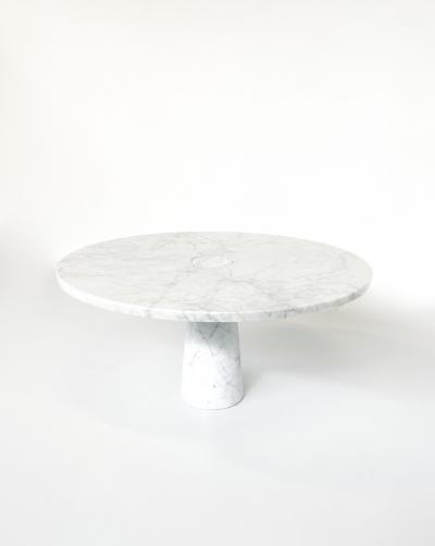 Angelo Mangiarotti Mid Century White Marble Dining Table by Angelo Mangiarotti