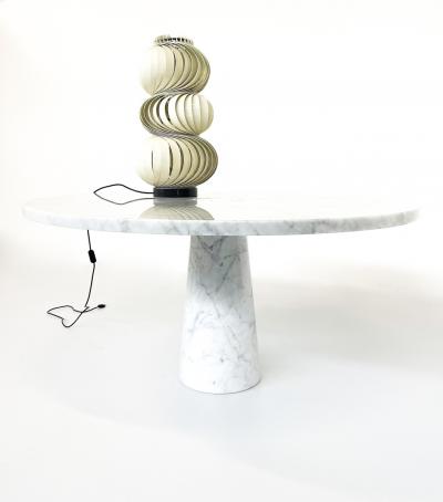 Angelo Mangiarotti Mid Century White Marble Dining Table by Angelo Mangiarotti