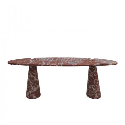Angelo Mangiarotti Midcentury Angelo Mangiarotti Italian Eros Console Coral Red Marble for Skipper