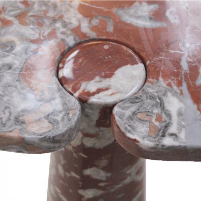 Angelo Mangiarotti Midcentury Angelo Mangiarotti Italian Eros Console Coral Red Marble for Skipper