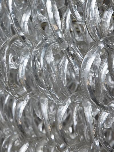 Angelo Mangiarotti Oval Glass Chandelier by Angelo Mangiarotti for Vistosi