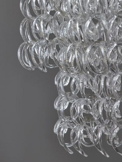 Angelo Mangiarotti Oval Glass Chandelier by Angelo Mangiarotti for Vistosi