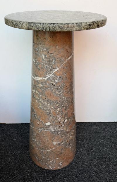 Angelo Mangiarotti Pair of Marble Side Tables Italy 1980s