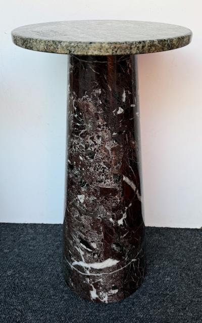 Angelo Mangiarotti Pair of Marble Side Tables Italy 1980s