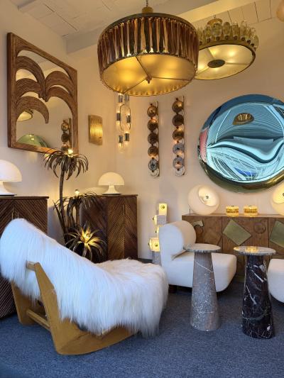 Angelo Mangiarotti Pair of Marble Side Tables Italy 1980s