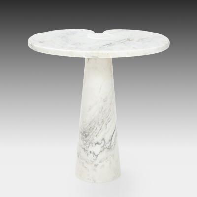 Angelo Mangiarotti Rare Pair of Eros Carrara Tall Marble Side Tables by Angelo Mangiarotti
