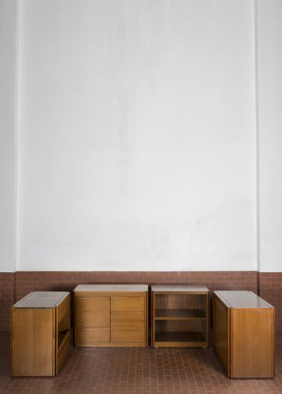 Angelo Mangiarotti Set of Four 4D storage system by Angelo Mangiarotti for Molteni