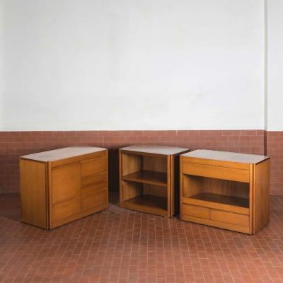 Angelo Mangiarotti Set of Four 4D storage system by Angelo Mangiarotti for Molteni