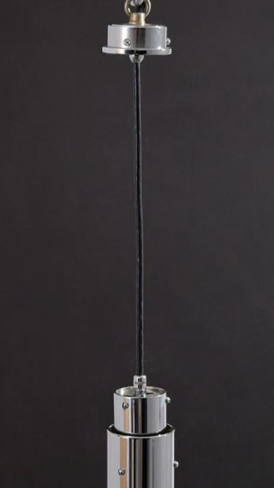 Angelo Mangiarotti Set of Four Angelo Mangiarotti Style Lucite and Metal Pendants