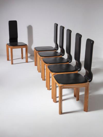 Angelo Mangiarotti Set of Six De Nos Chairs by Angelo Mangiarotti for Skipper
