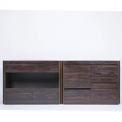 Angelo Mangiarotti Set of Two 4d Storage System Units by Mangiarotti for Molteni