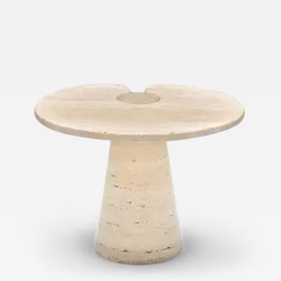 Angelo Mangiarotti Travertine Side Tables by Angelo Mangiarotti Italy 1970s