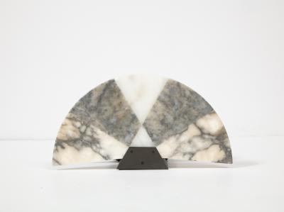 Angelo Mangiarotti Unique Marble Ventiglio Table Lamp by Angelo Mangiarotti