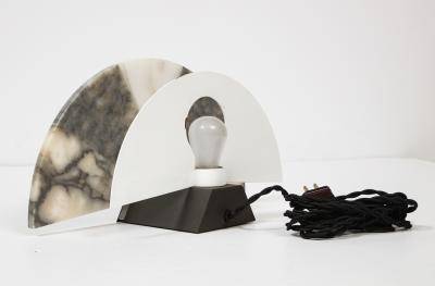 Angelo Mangiarotti Unique Marble Ventiglio Table Lamp by Angelo Mangiarotti