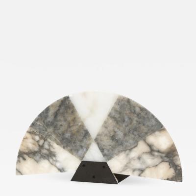 Angelo Mangiarotti Unique Marble Ventiglio Table Lamp by Angelo Mangiarotti
