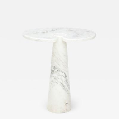 Angelo Montaperto Carrara Marble Tall Side Table from Eros Series by Angelo Mangiarotti