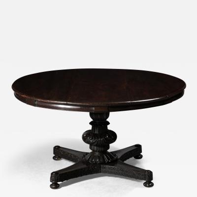 Anglo Indian Circular Breakfast Table in Bombay Mahogany