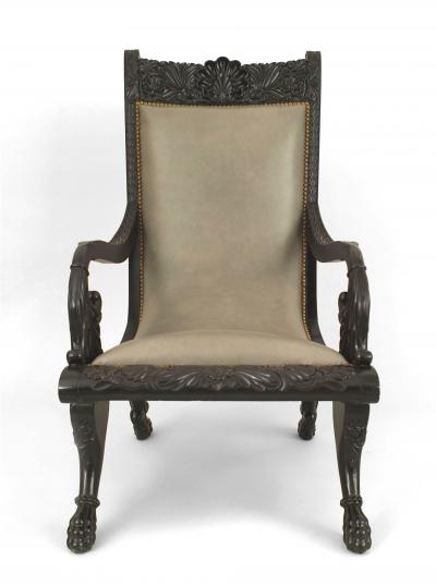 Anglo Indian Ebony Arm Chair
