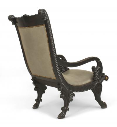 Anglo Indian Ebony Arm Chair