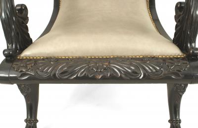 Anglo Indian Ebony Arm Chair