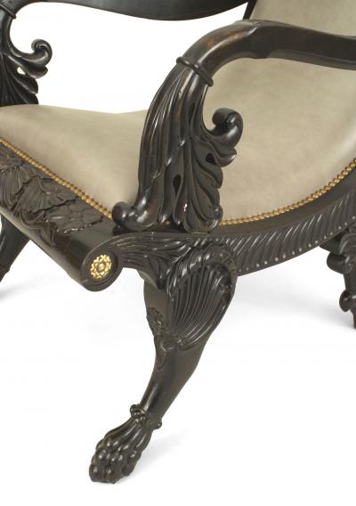 Anglo Indian Ebony Arm Chair